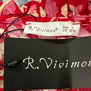 R. Vivimos Women's Red Floral Maxi Dress